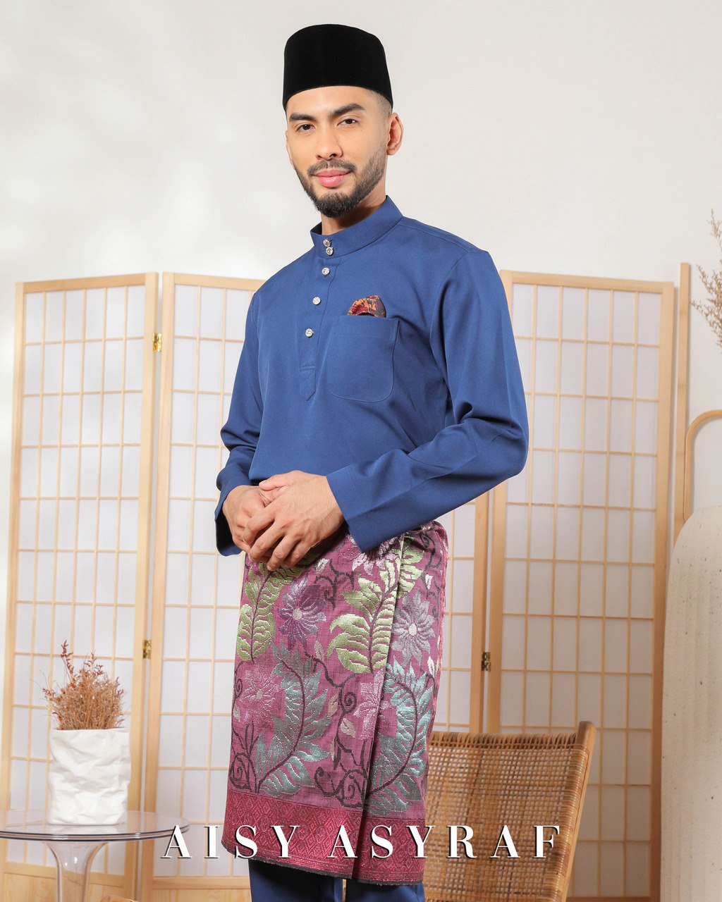 Baju Melayu Zaidan - Denim Blue