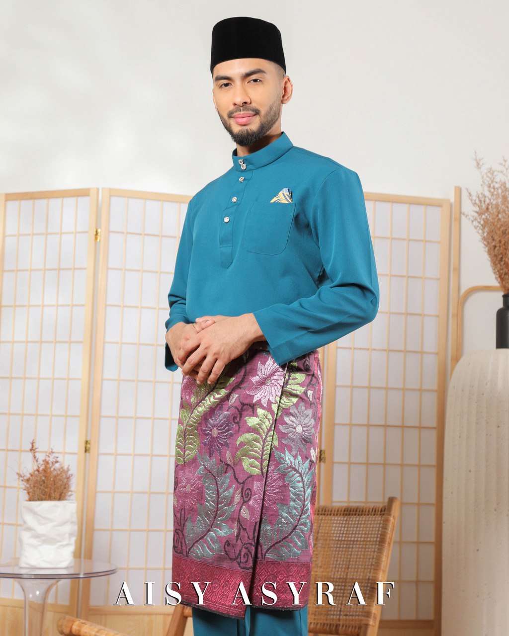Baju Melayu Zaidan - Teal Blue