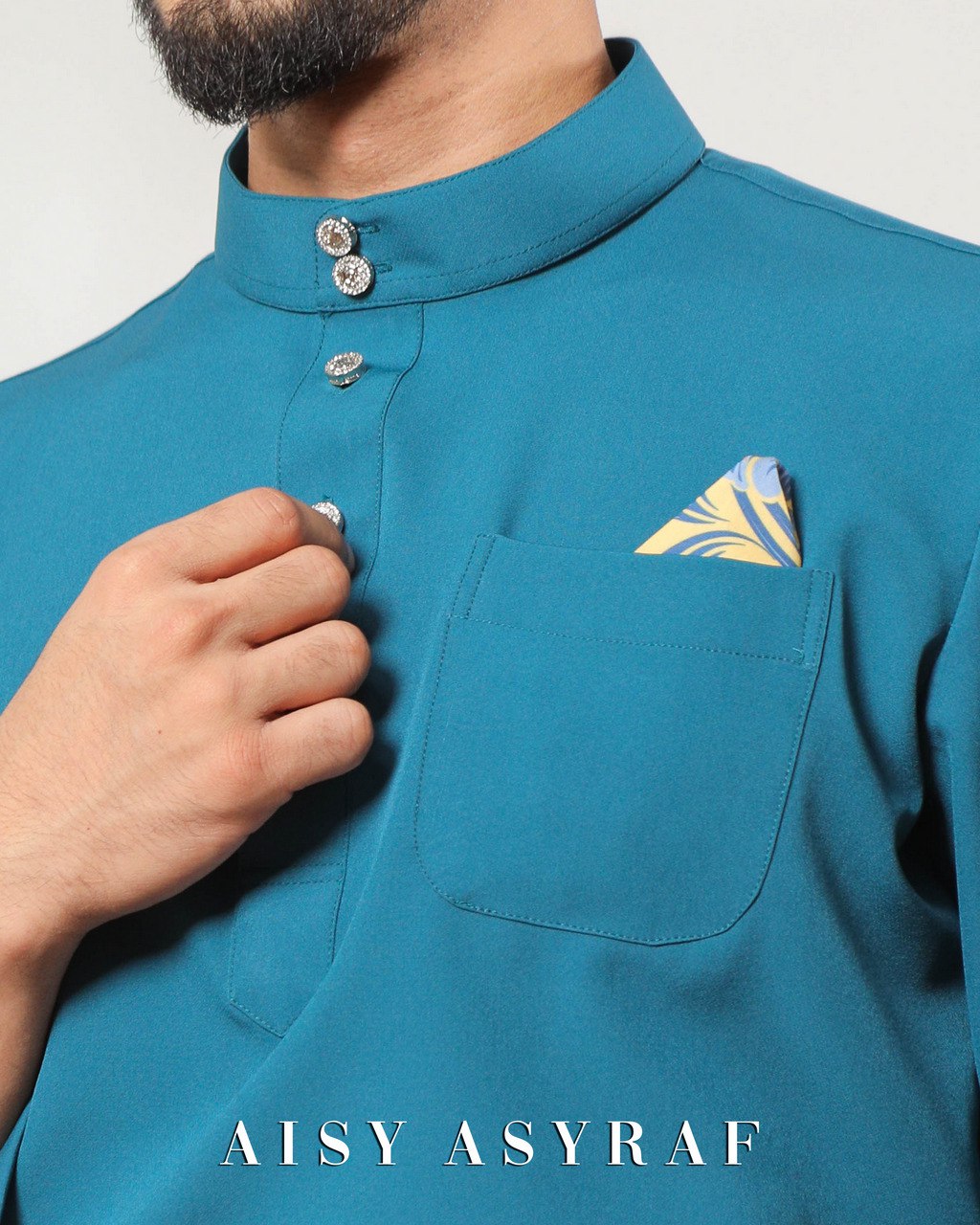 Baju Melayu Zaidan - Teal Blue