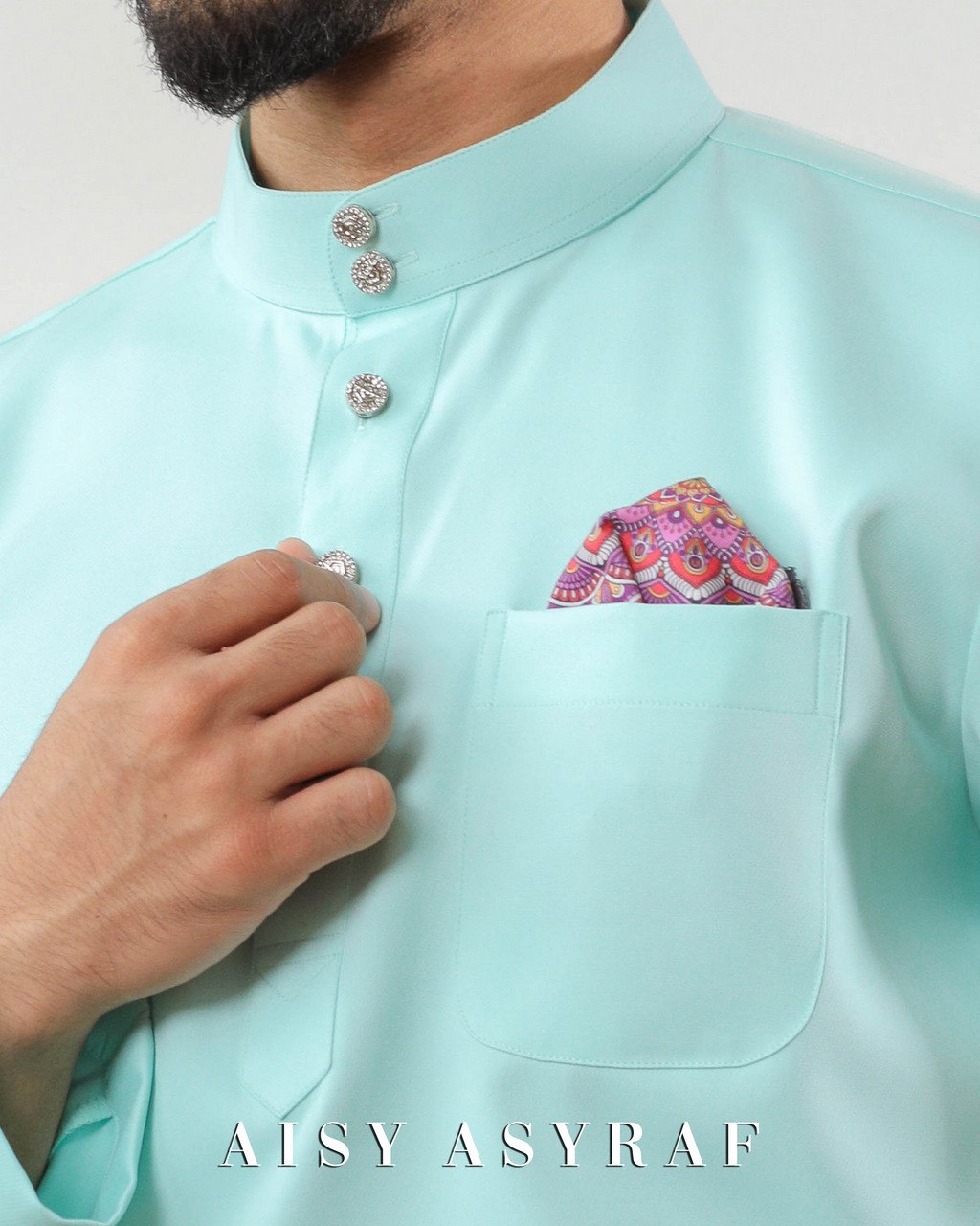 Baju Melayu Zaidan - Mint Green