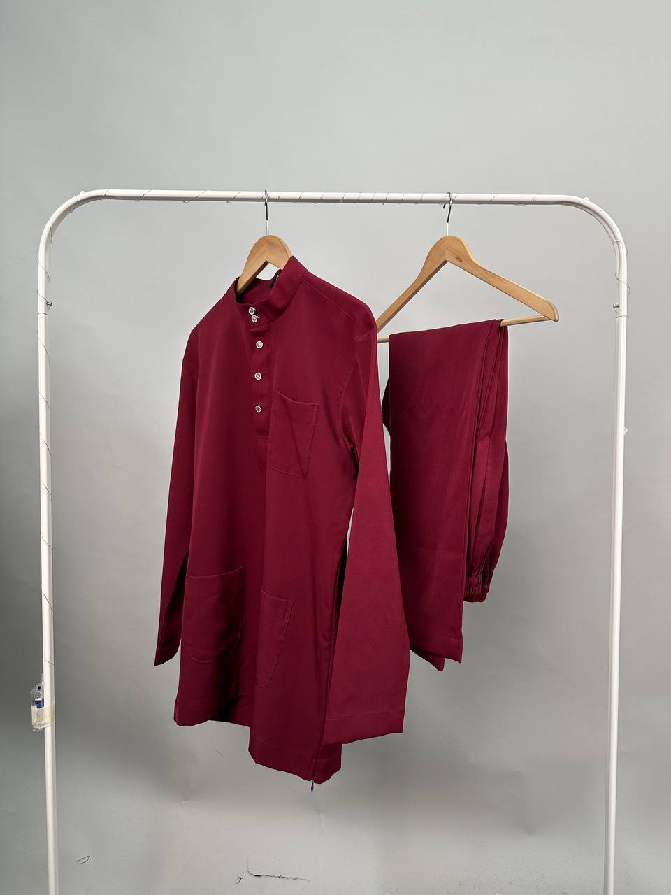 Baju Melayu Zaidan - Dark Maroon